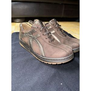 Mephisto Sano US 8.5‎ Women Fashion Sneaker Portugal Toning Leather Brown Bronze